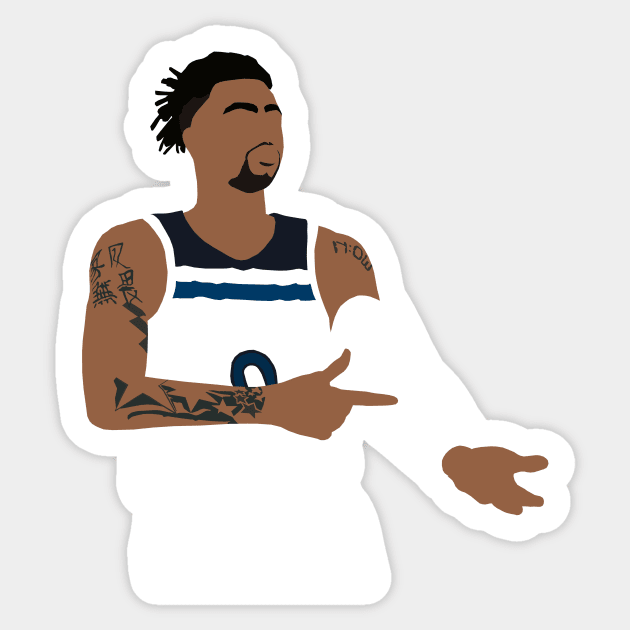 D'Lo "Ice in his Veins" Timberwolves Sticker by xRatTrapTeesx